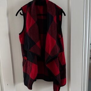 Amazon Red and Black Plaid Vest